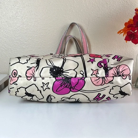 Coach Poppy Floral Tote L1071-16306 - Picture 6 of 11
